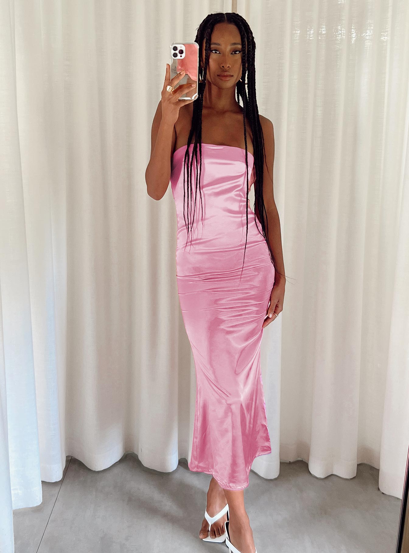 Shaya Strapless Maxi Dress Pink