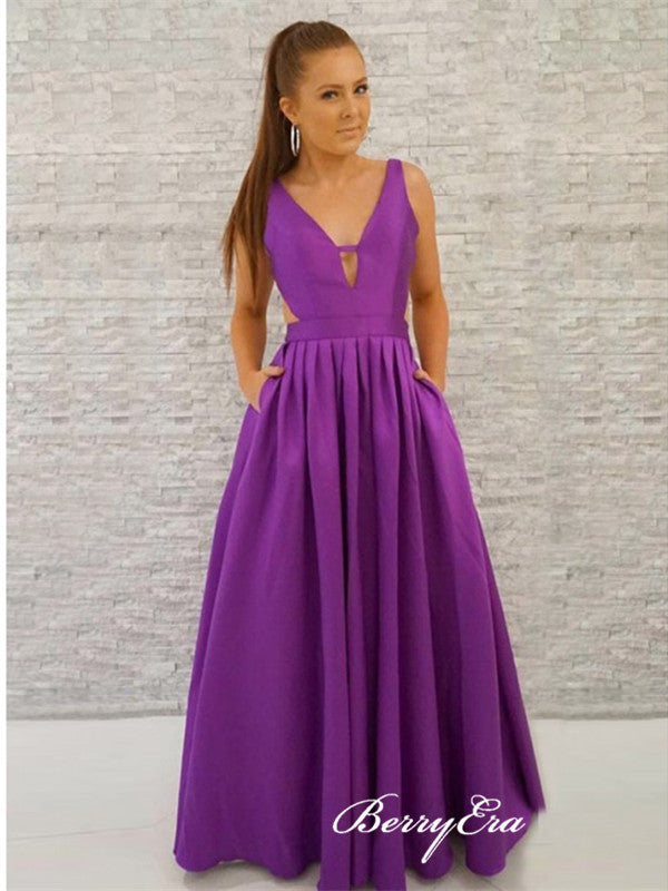 Purple Popular Prom Dresses, Evening Party Prom Dresses, Newest Prom Dresses