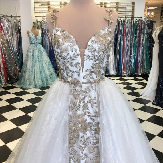 Lovely Lace Tulle Prom Dresses, 2020 Prom Dresses, Long A-line Prom Dresses, Newest Prom Dresses