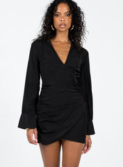 Teresa Long Sleeve Mini Dress Black