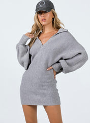 Quinten Sweater Mini Dress Grey