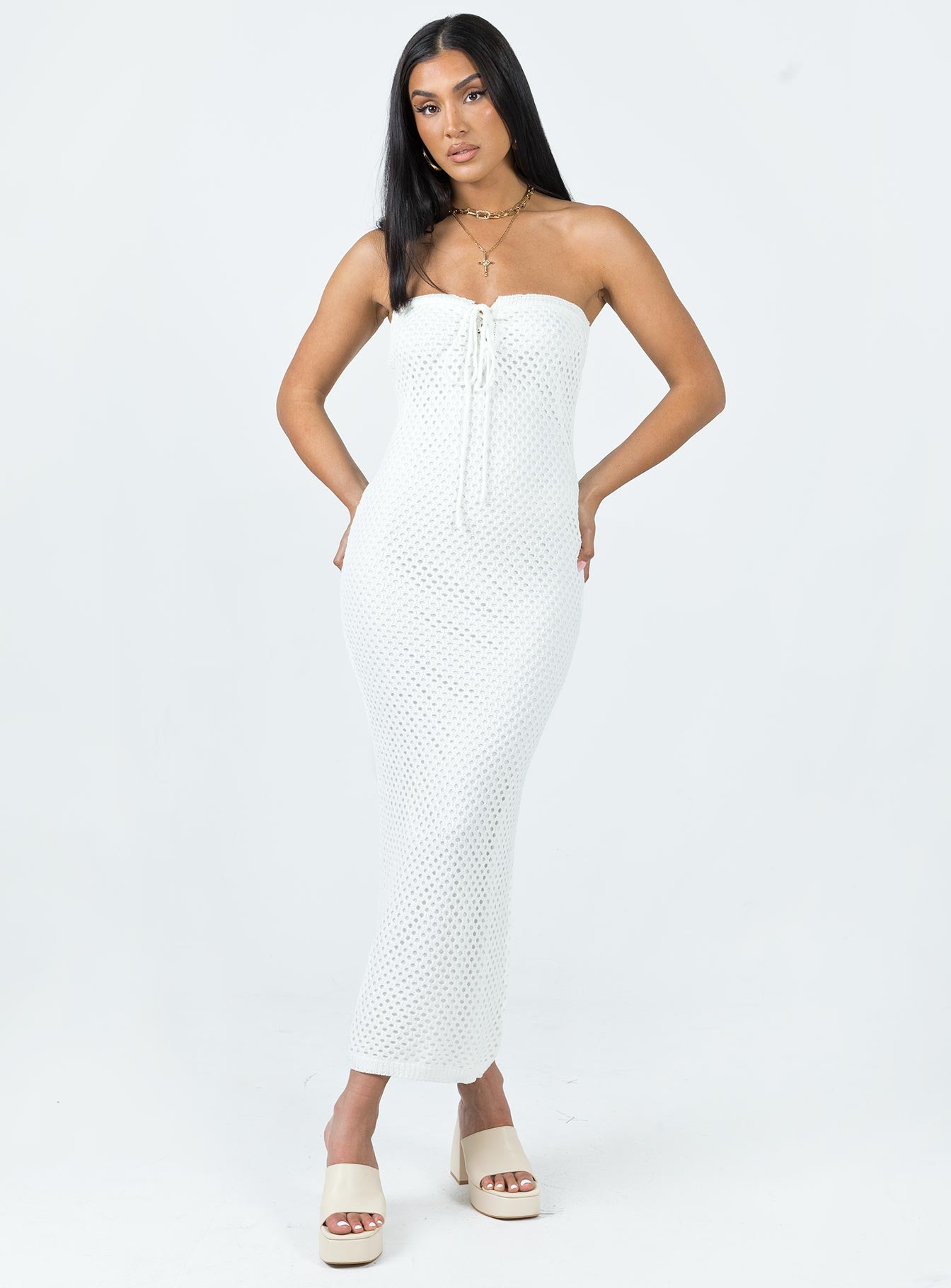 Mollen Maxi Dress White