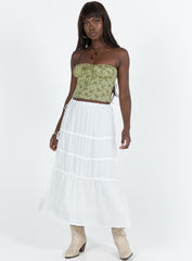 Perky Maxi Skirt White