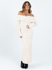 Louden Off The Shoulder Maxi Dress Cream