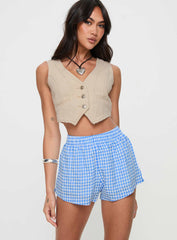 Beach House Shorts Blue / White Gingham