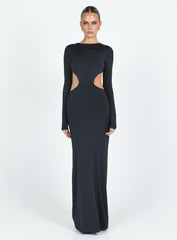 Heuston Backless Maxi Dress Black