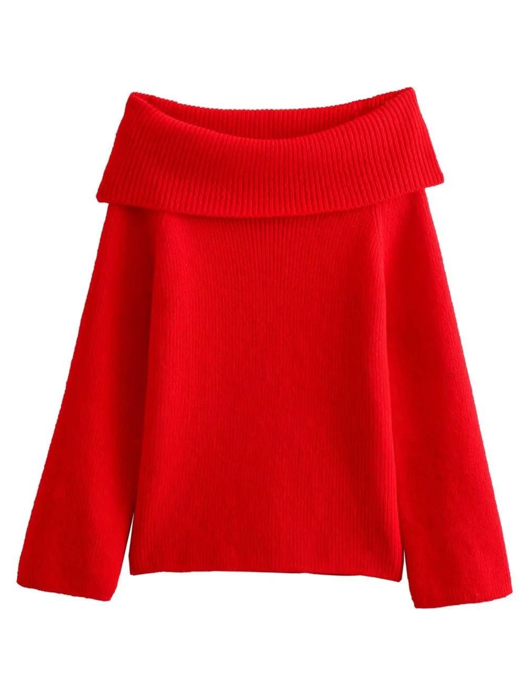 Oaklyn Off Shoulder Knitted Jumper