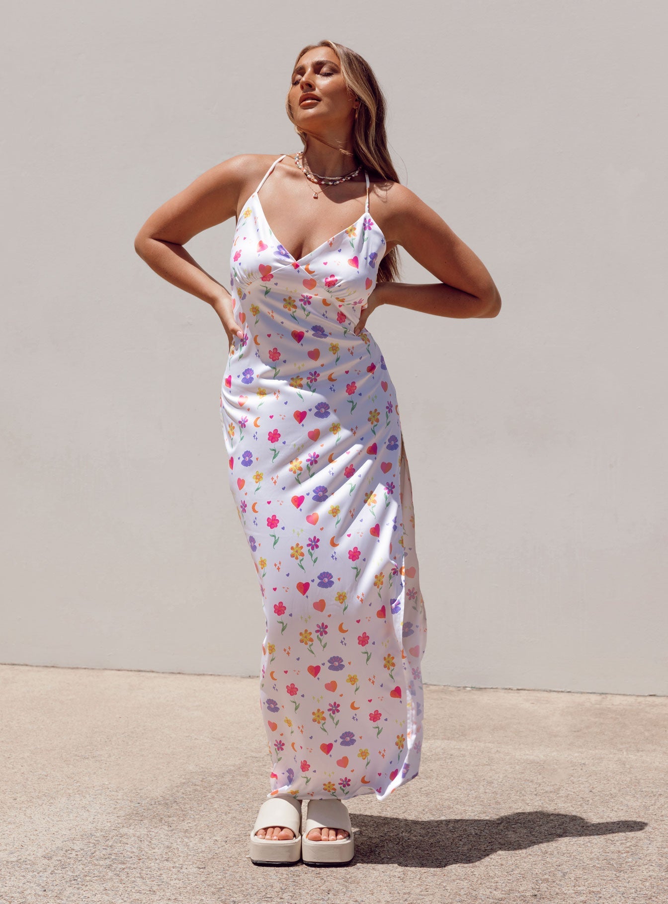 My Love Maxi Dress White Multi