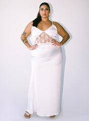 Roselle Maxi Dress White Curve