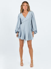 Wicks Wrap Mini Dress Blue