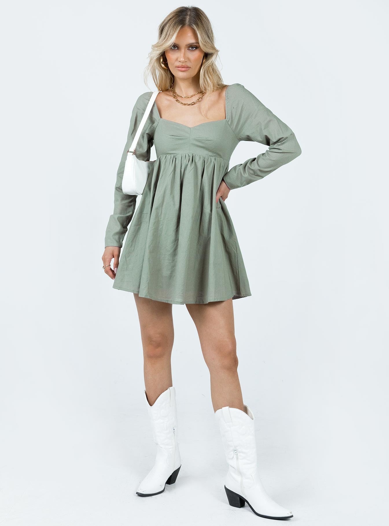 Vikki Mini Dress Sage