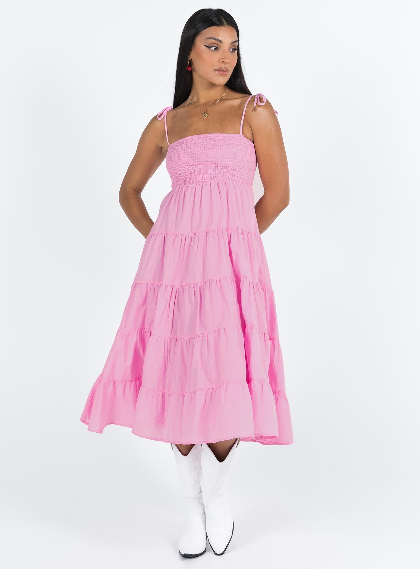 Macer Maxi Dress Pink