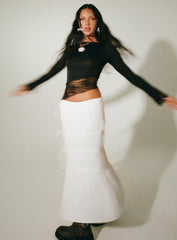 Perky Maxi Skirt White