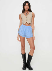 Beach House Shorts Blue / White Gingham