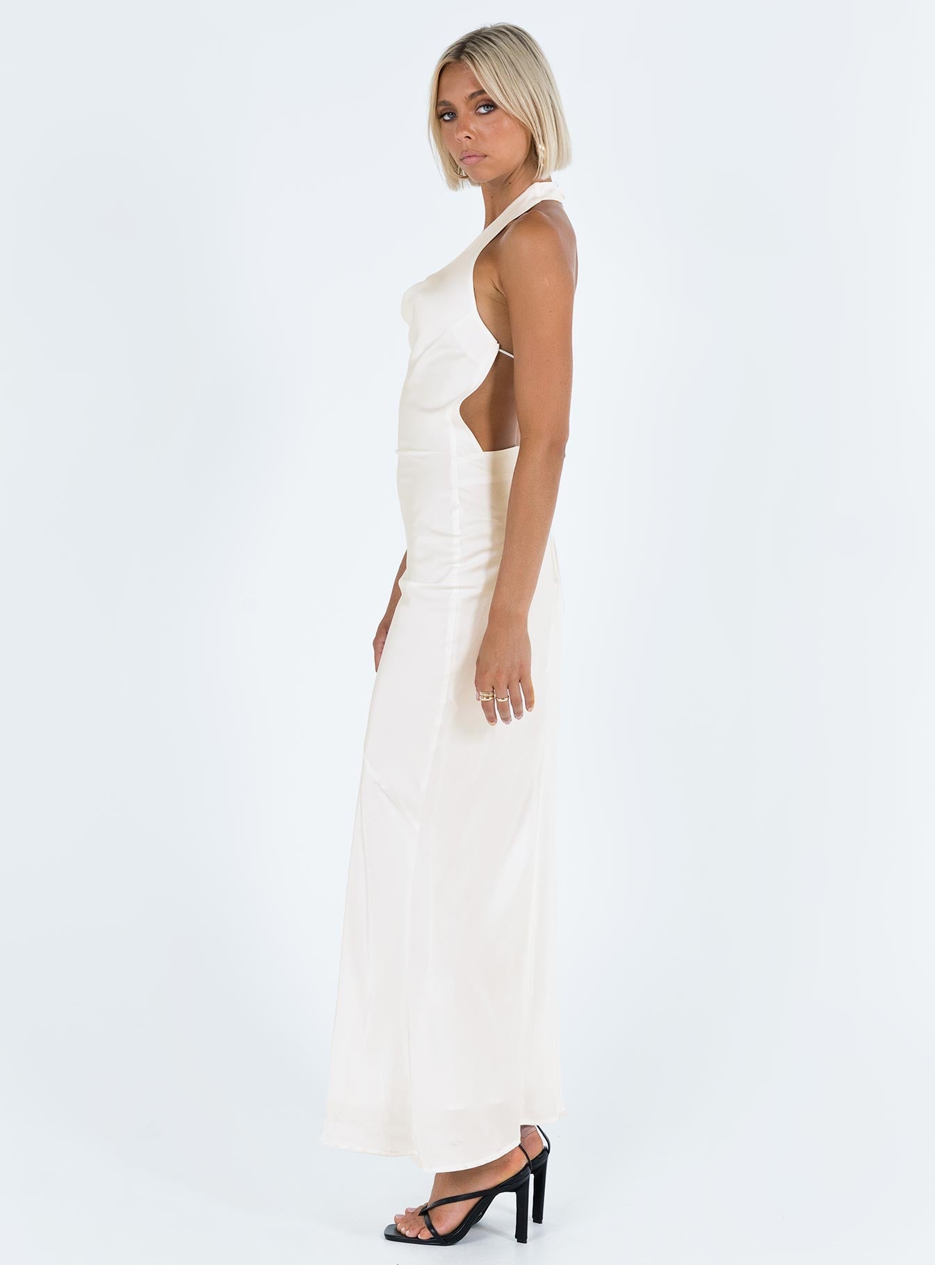 Keylan Cowl Neck Maxi Dress White