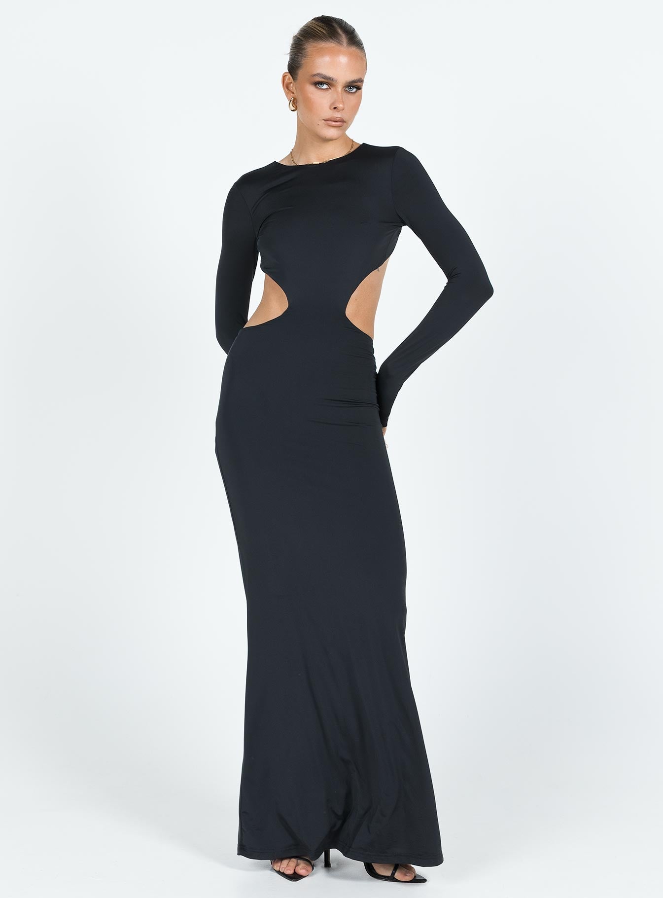 Heuston Backless Maxi Dress Black