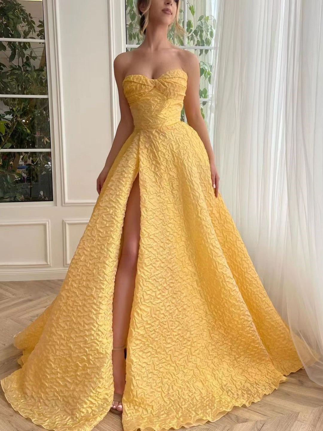 Strapless A-line Long Prom Dresses, Newest 2023 Long Prom Dresses, Girl Graduation Couture Dresses