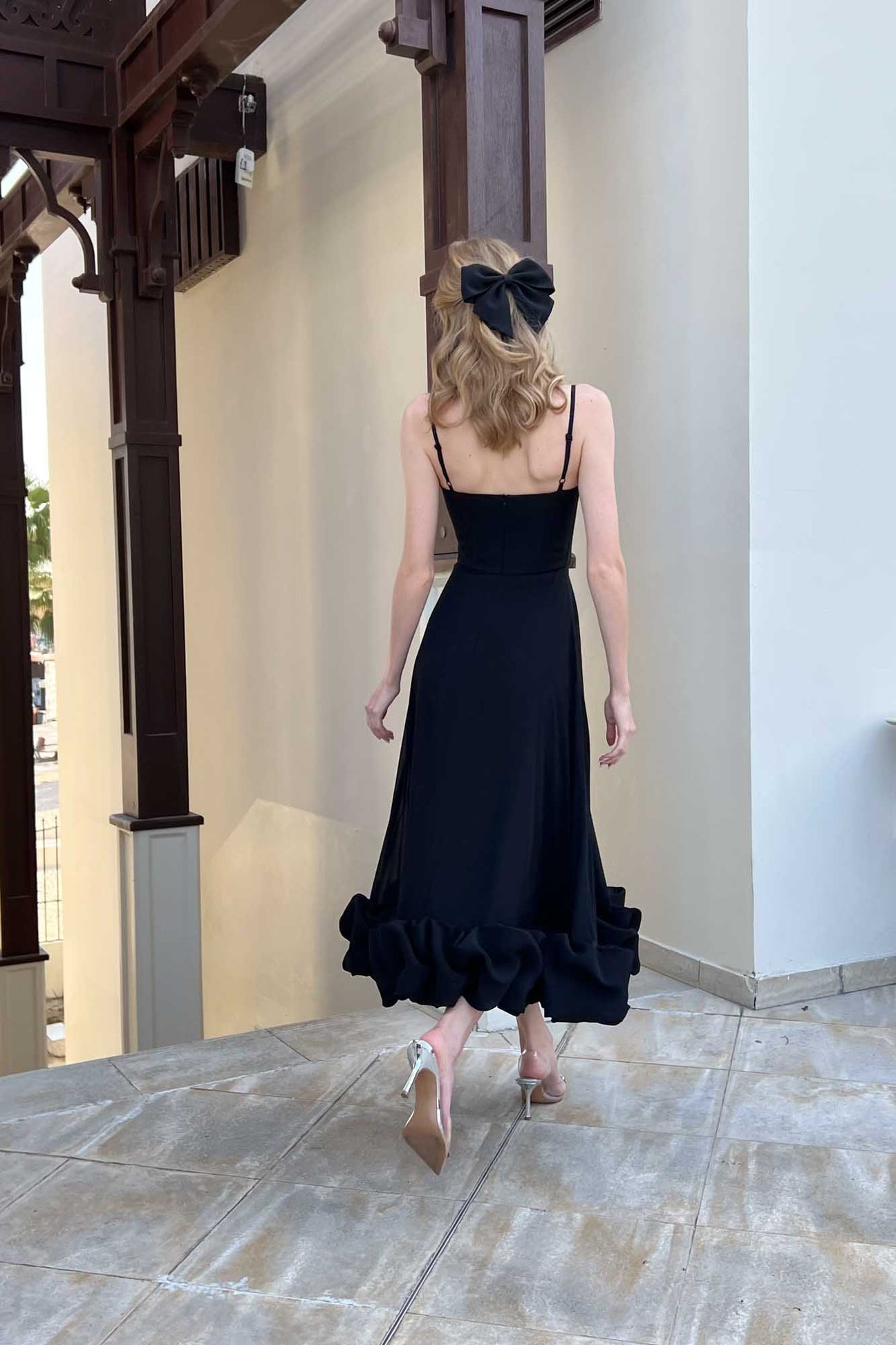 Simple A-line Long Prom Dresses, Newest 2023 Long Prom Dresses, Black Wedding Bridesmaid Dresses