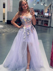 Appliques Elegant Newest 2024 Long Prom Dresses, Two Pieces Party Dresses, Popular Wedding Guest Dresses