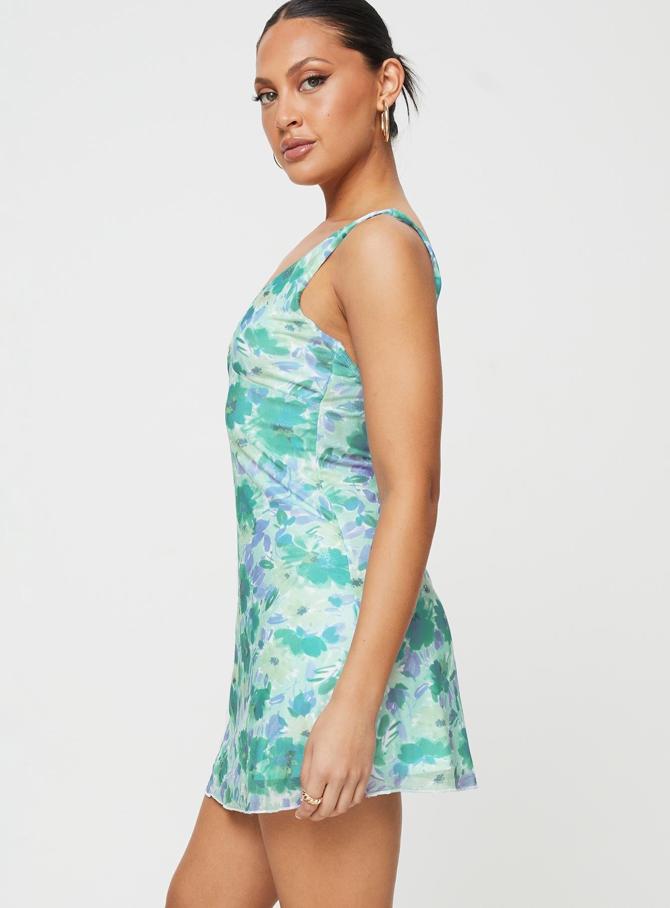 Zuba Mini Dress Green Floral