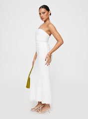 Ruskin Strapless Maxi Dress White