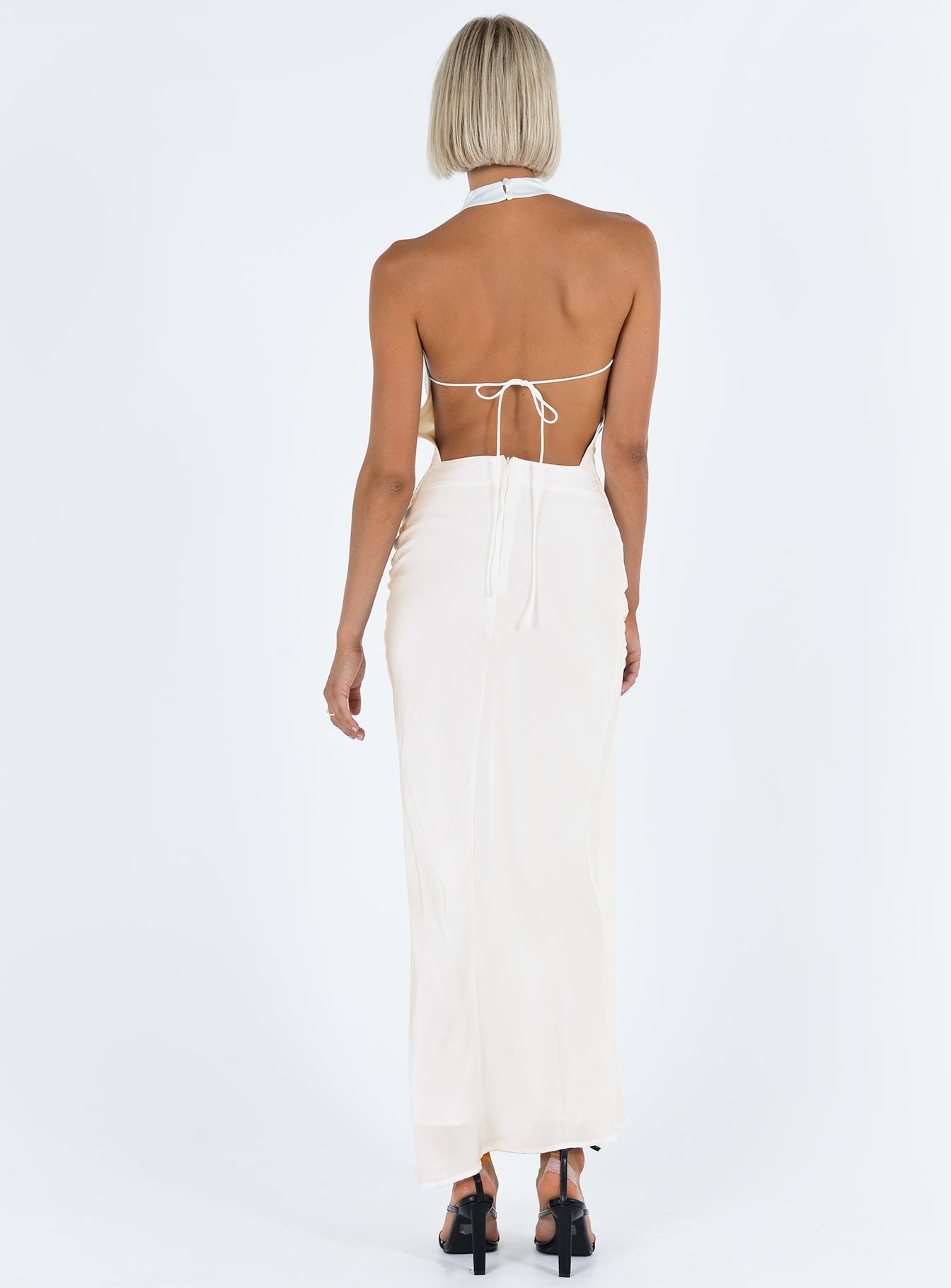 Keylan Cowl Neck Maxi Dress White