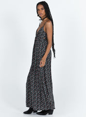 Koko Maxi Dress Black Floral