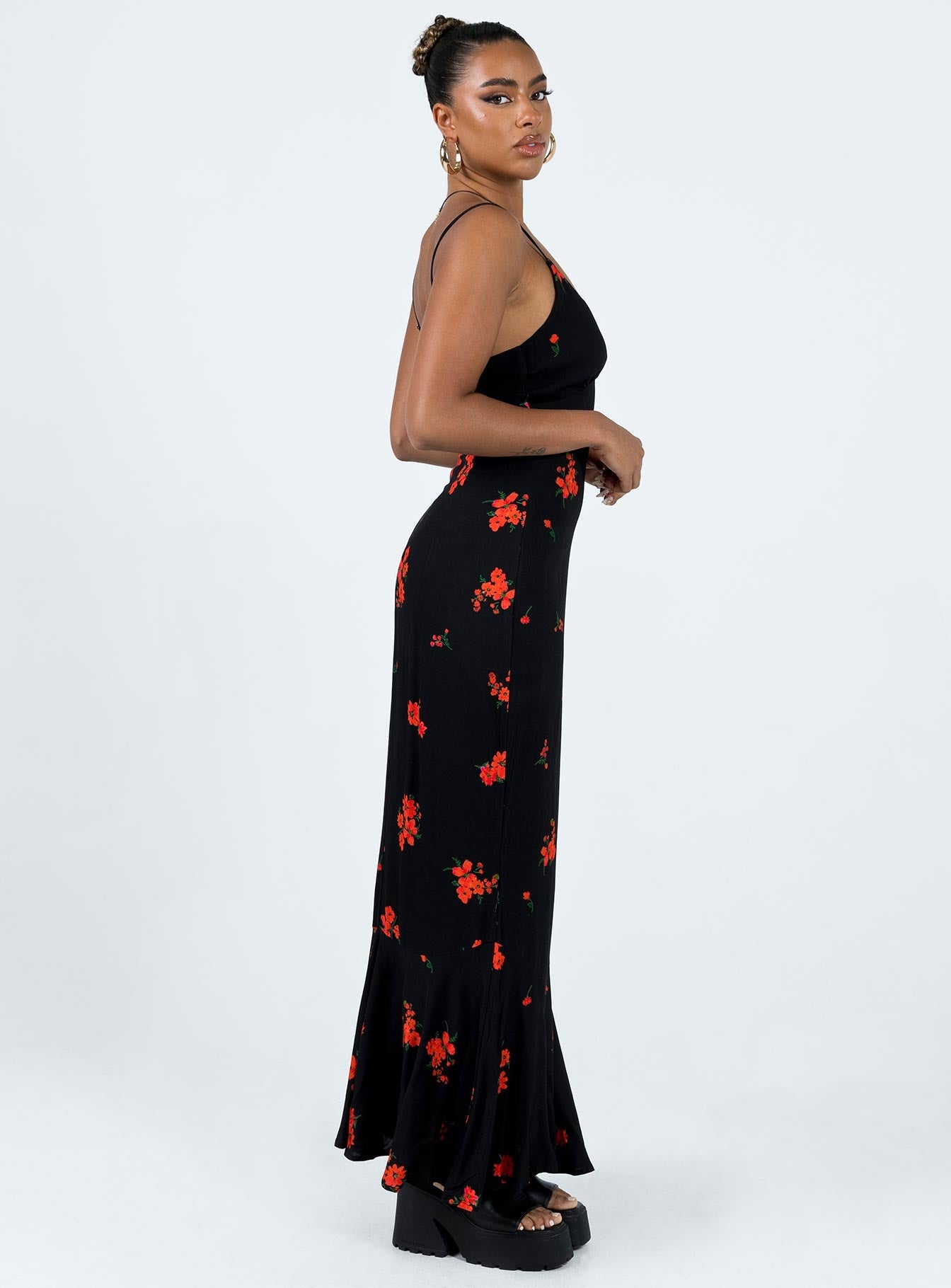 Lucan Maxi Dress Black / Red