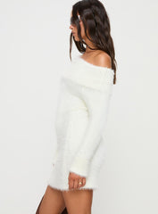 Buchen Sweater Dress White