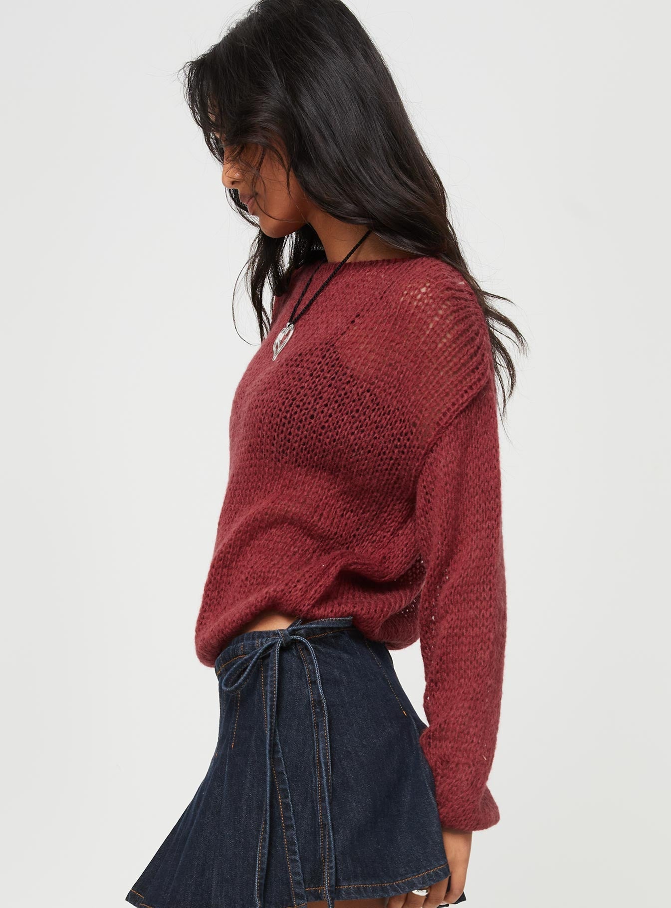 Daja Knit Sweater Burgundy