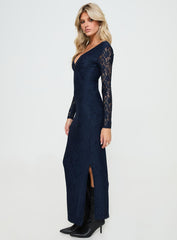 Marceline Long Sleeve Maxi Dress Navy