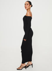 Parisa Off The Shoulder Maxi Dress Black