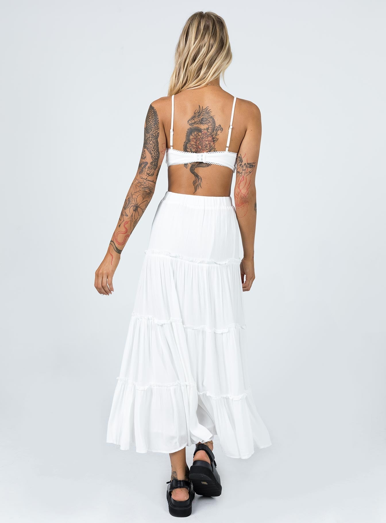 Miriah Maxi Skirt White