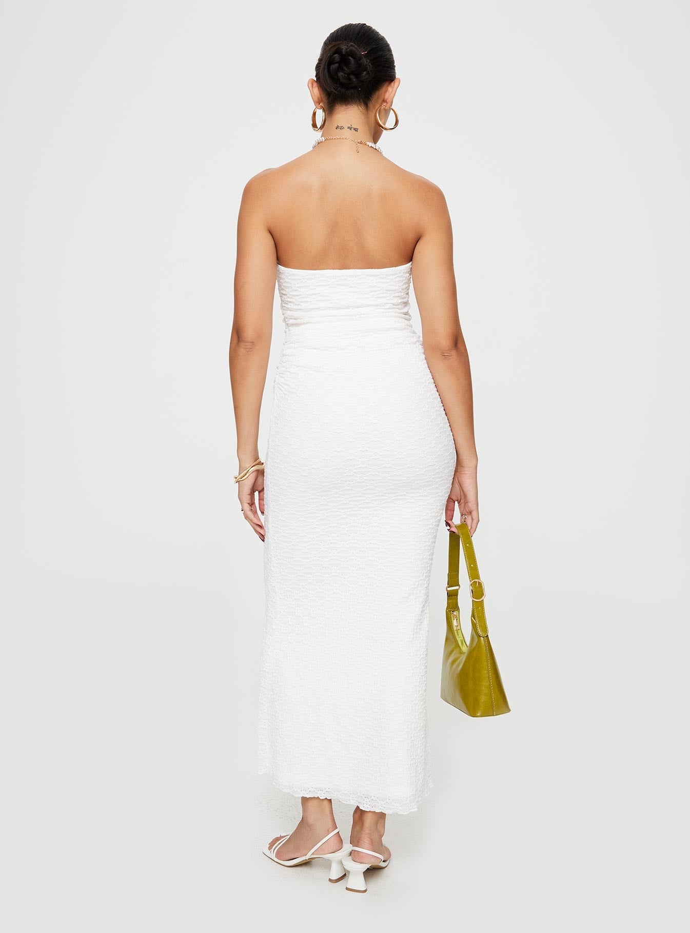 Ruskin Strapless Maxi Dress White