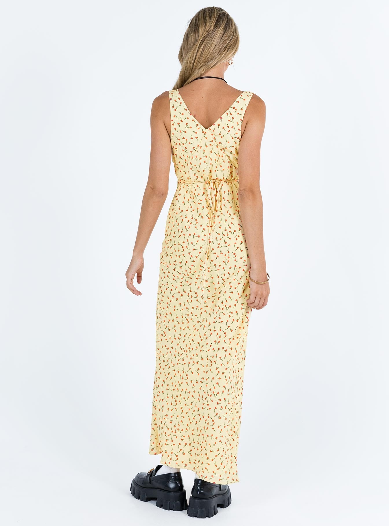 Nellie Maxi Dress Yellow / Red Floral