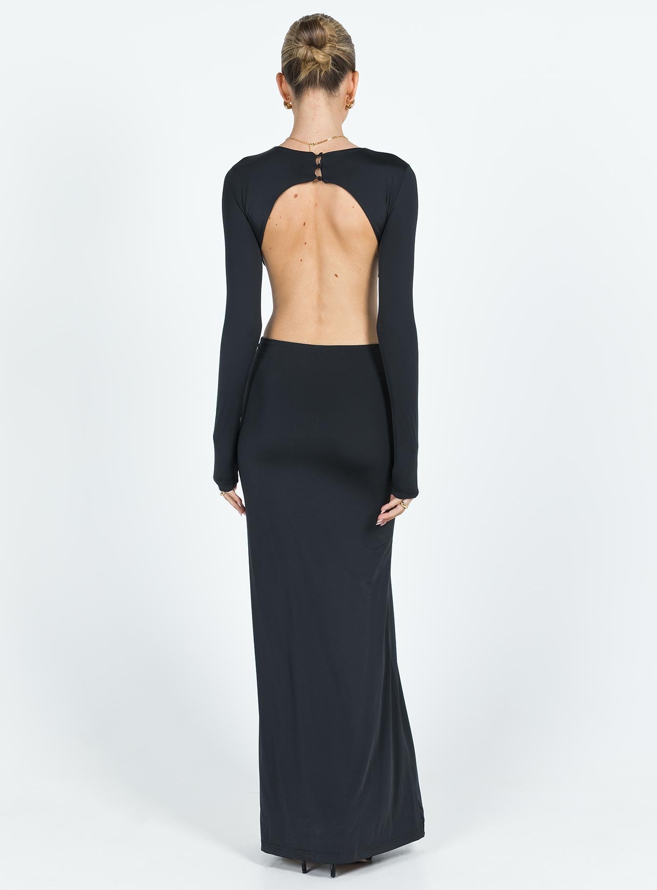 Heuston Backless Maxi Dress Black