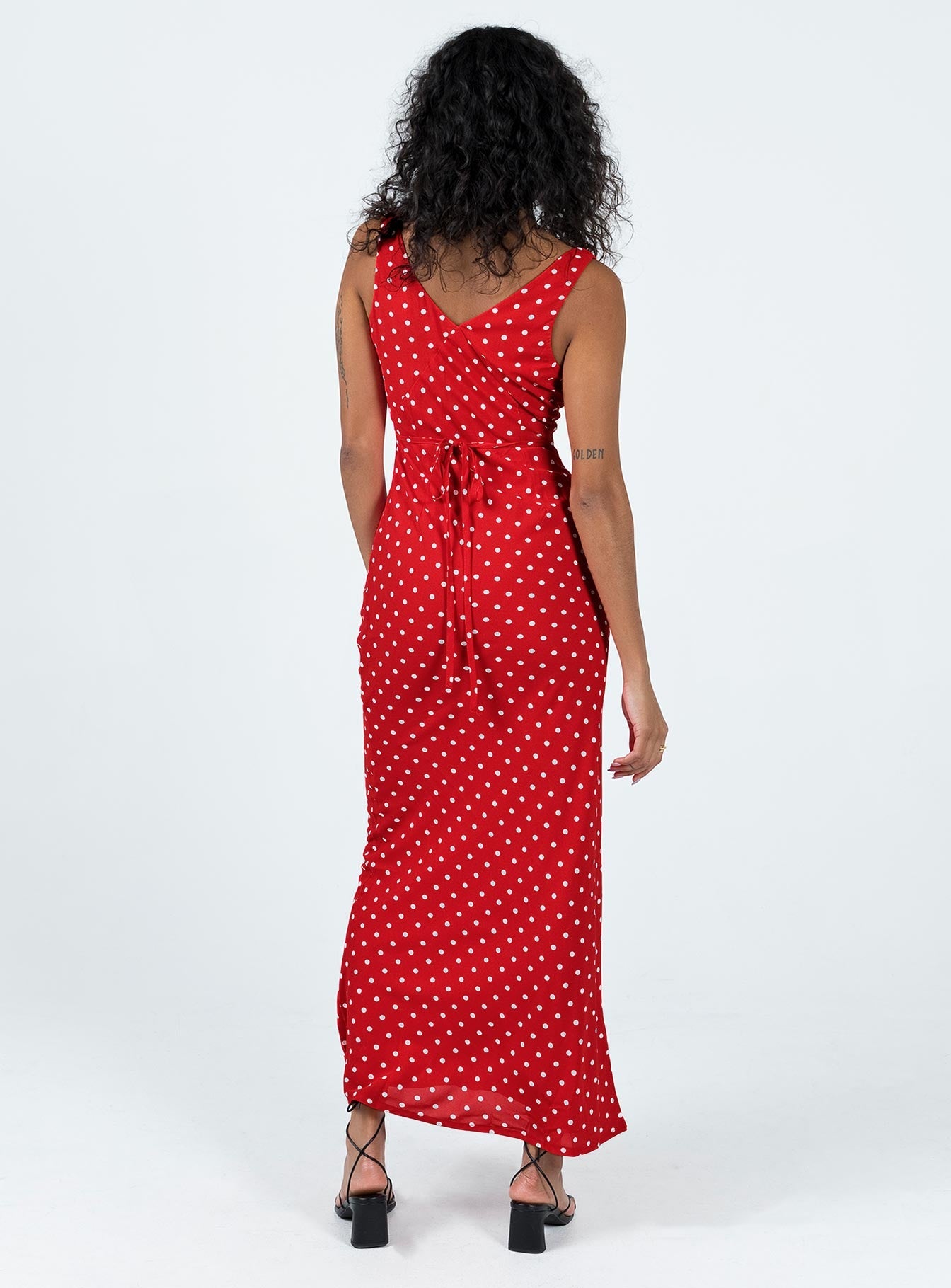 Nellie Maxi Dress Red Polka Dot