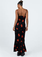 Lucan Maxi Dress Black / Red