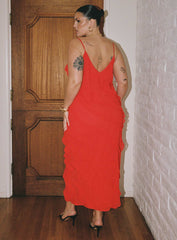 Lars Maxi Dress Red Curve