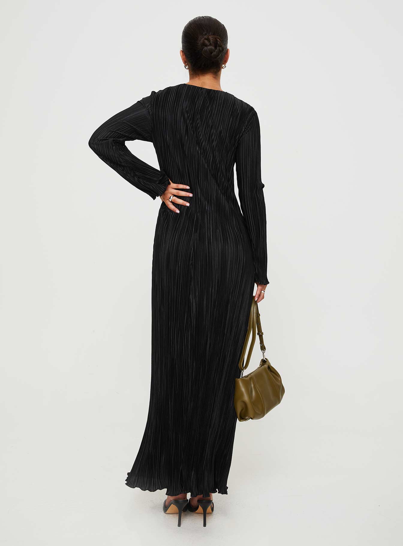 Russek Long Sleeve Maxi Dress Black