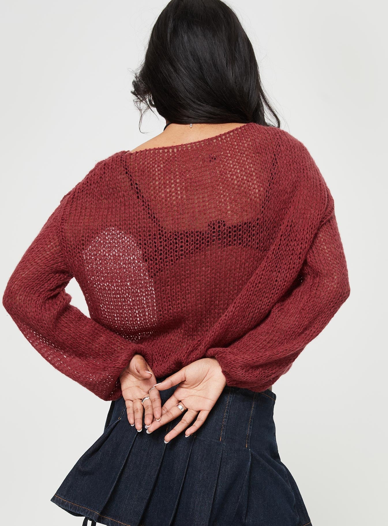 Daja Knit Sweater Burgundy