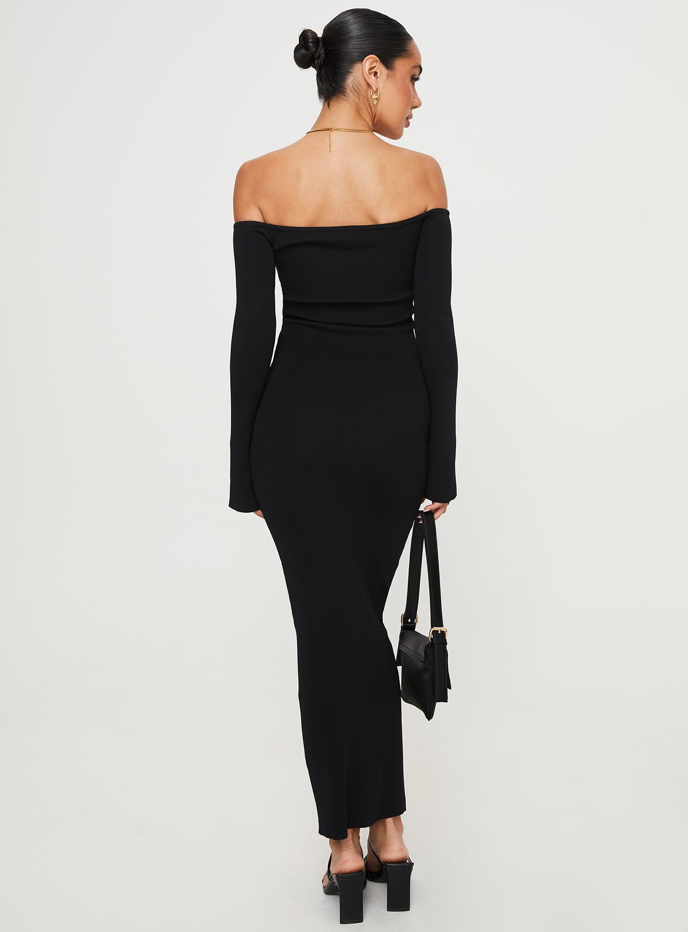 Parisa Off The Shoulder Maxi Dress Black