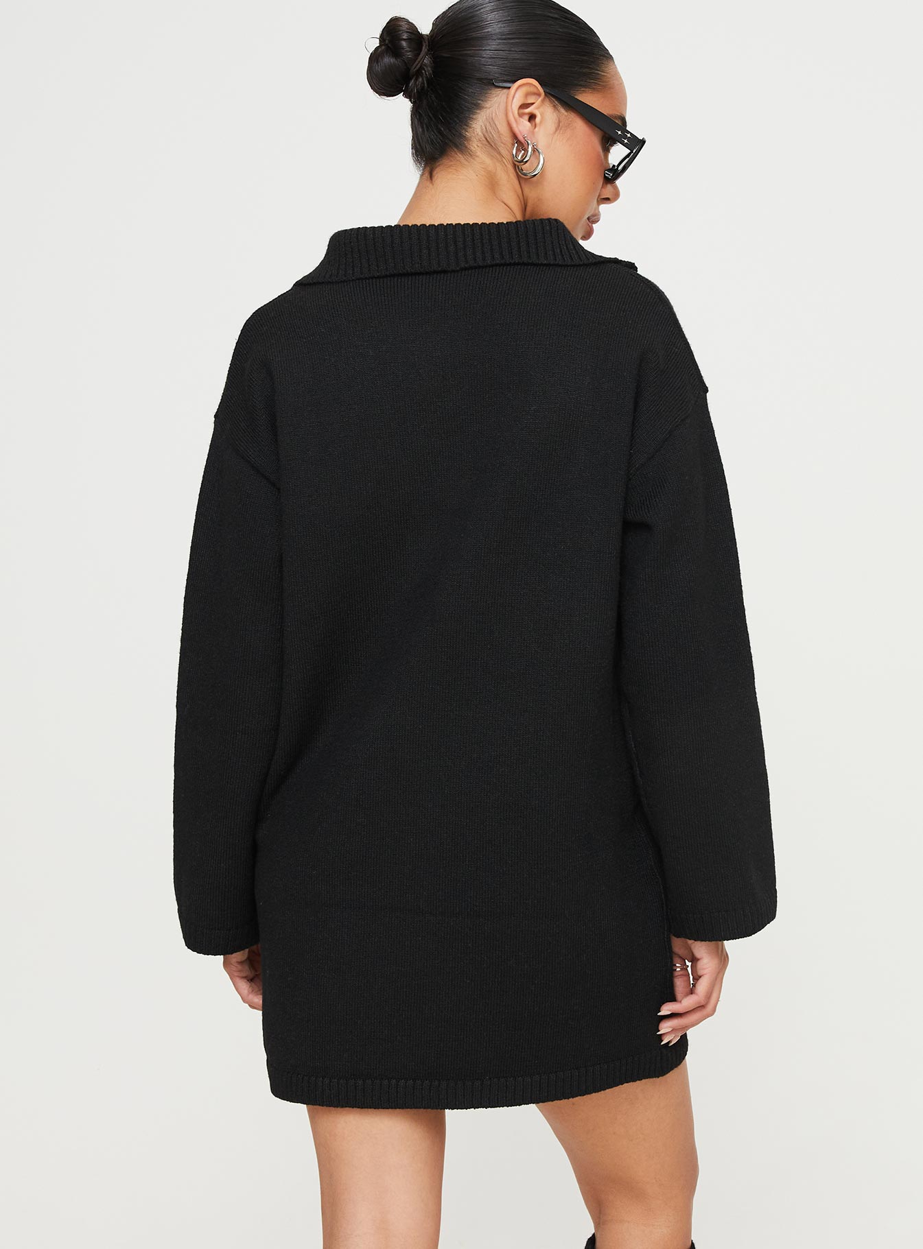 Darmi Mini Sweater Dress Black