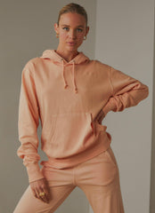 Vintage Dye Boyfriend Hoodie - Certan Peach