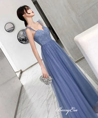 A-line Tulle 2020 Newest Prom Dresses, Long Prom Dresses, Party Prom Dresses