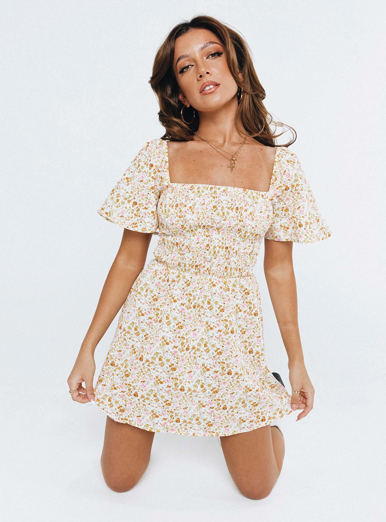 Summer Nights Mini Dress Floral Petite