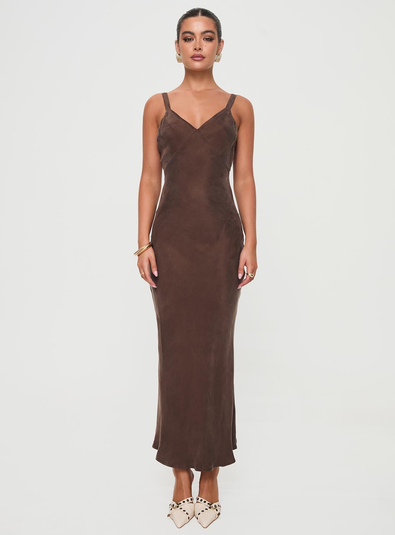 Laurette Maxi Dress Brown