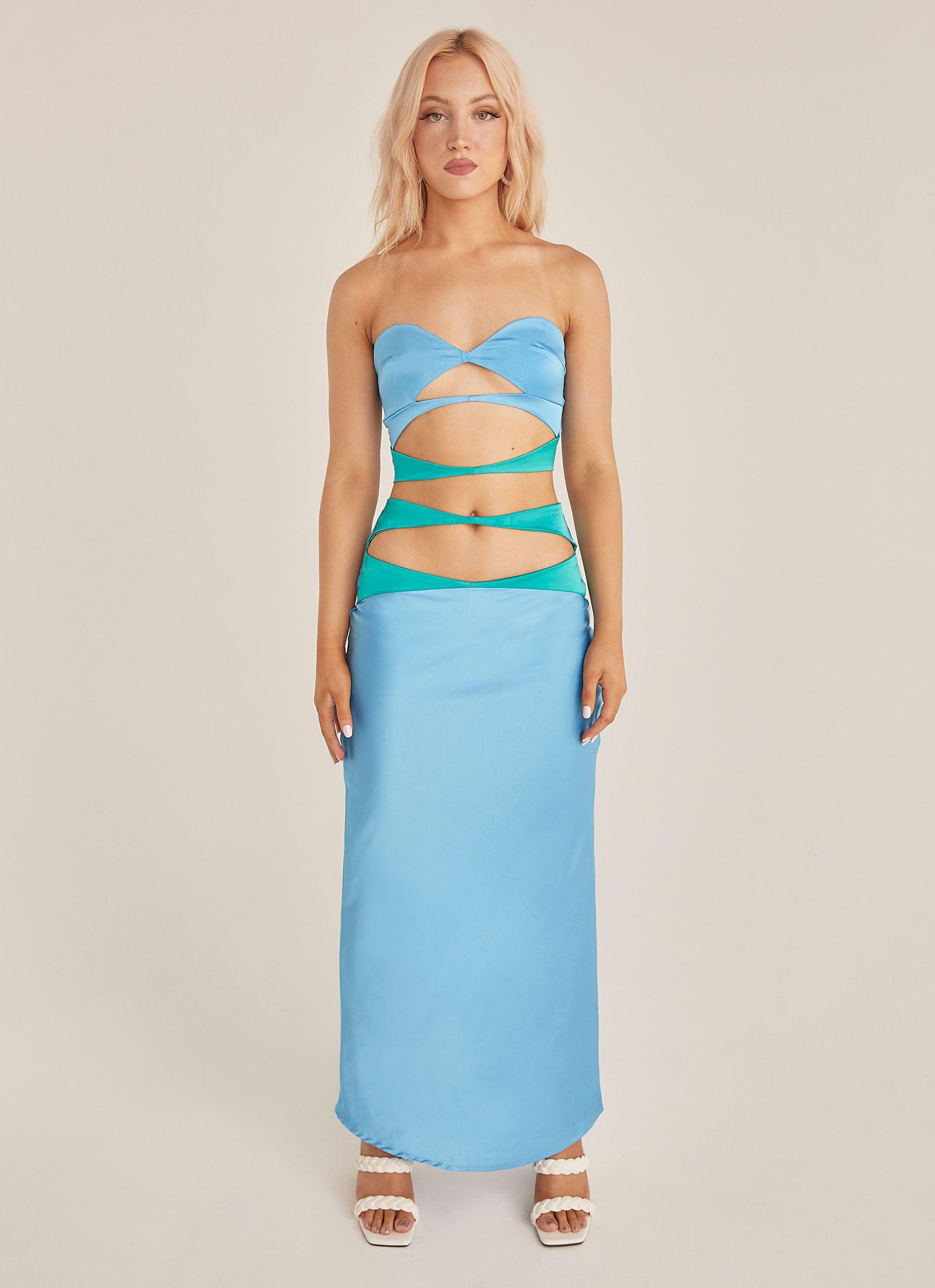 Mondello Maxi Skirt - Azure