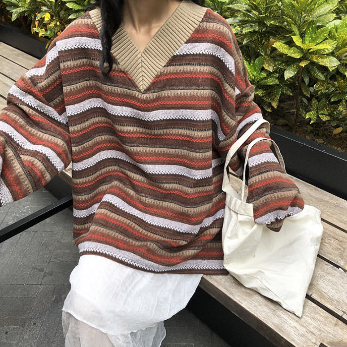 80's Grandma V-Neck Sweater