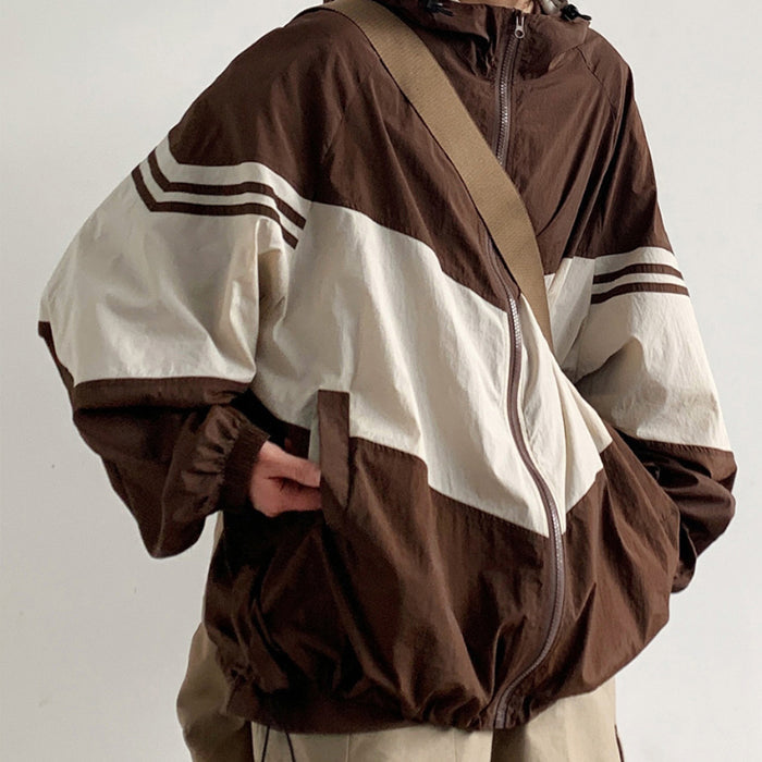 90's Brown Oversized Bomber Jacket